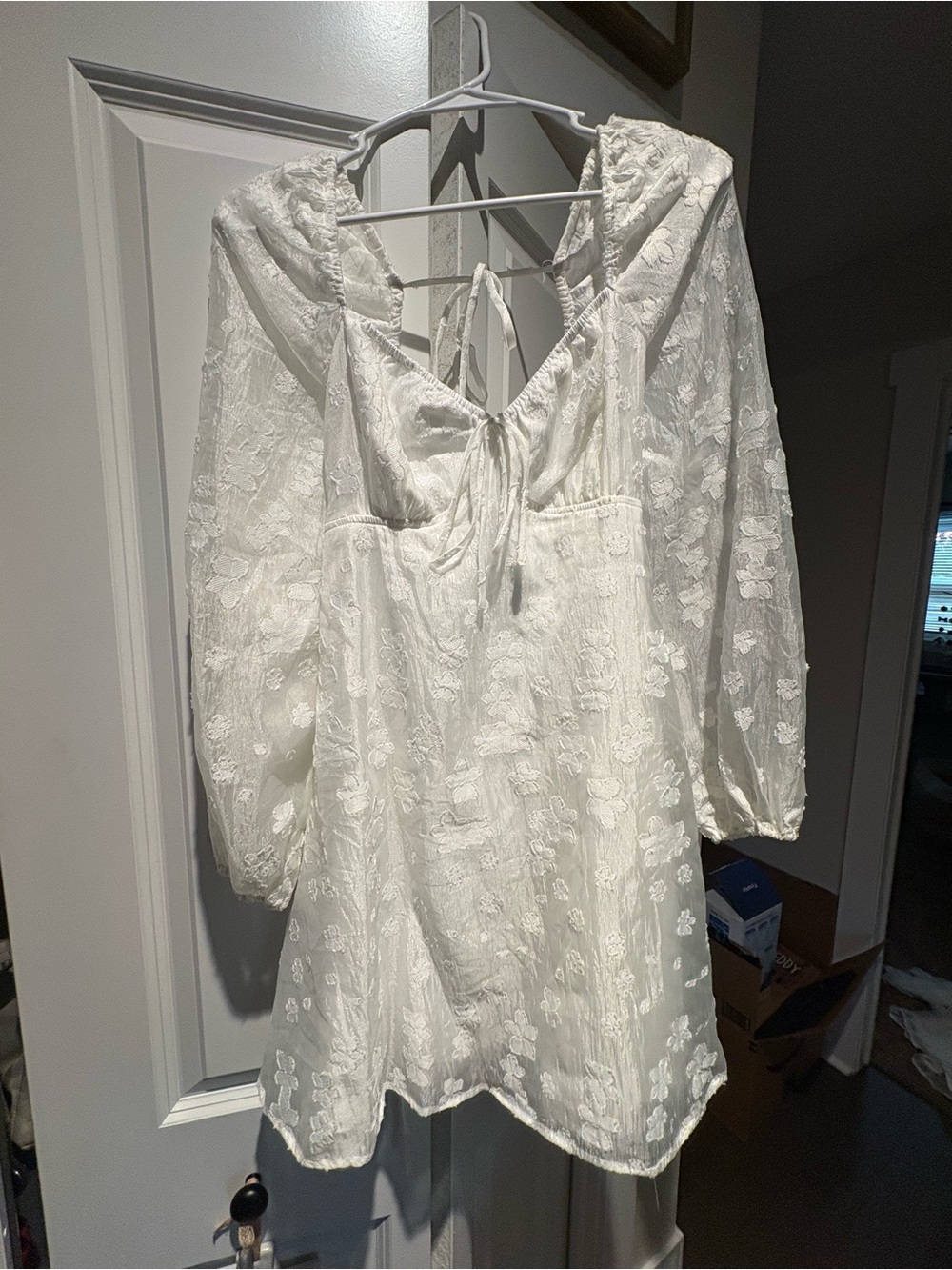 Lulu's White Lace Babydoll Dress - Picture 2 of 6